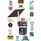 Venas 10x Zoom 4G Sim Kartlı Solar güneş Enerjili Full HD Çift Kameralı Akıllı Smart Güvenlik Kamerası