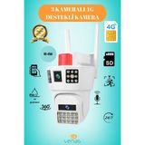 Venas 3 Kameralı 4g Sim Kart Ile Ve 12 Volt Adaptör Ile Çalışan 9mp Telefona Kurulan Güvenlik Kamerası