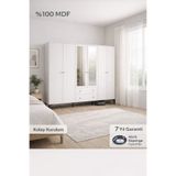 Venatto Focus 6 Kapili Aynali Dolap (%100Mdf)