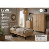 Venatto Focus Life Wood Genç Odası Takımı (%100 MDF) 3 Parça Meşe Renkli Modern Tasarım