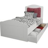Venatto Free Yavrulu Karyola Mdf - 90 x 190 cm - Beyaz - Menekşe