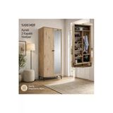Venatto Massimo Tarz 2 Kapılı,Aynalı Portmanto/Ayakkabılık (%100Mdf) Meşe