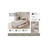 Venatto Montes Yavrulu Karyola (100X200) (%100Mdf) Beyaz