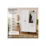Venatto Paris Portmanto/Vestiyer /Ayakkabılık R:beyaz (%100Mdf) Mat Beyaz