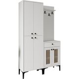 Venatto Paris White Hasırlı Portmanto - 010 - Beyaz