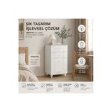 Venatto Romantic Şifonyer(%100Mdf)Soft Beyaz Soft Lake Beyaz