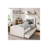 VENATTO ROMANTİC YAVRU YATAKLI KARYOLA EBAT:100X200(%100MDF)