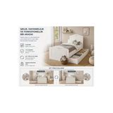 Venatto Romantic Yavrulu Karyola(100X200)%100Mdf Soft Beyaz
