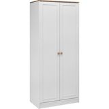 Venatto Smart M 2 Kapılı Dolap %100 MDF Beyaz - Meşe Renk Modern Tasarım Ayna Yok