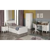 Venatto Smart M Genç Odası TAKIMI(%100MDF) - Beyaz - Meşe