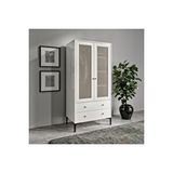 Venatto TRİO 2 KAPILI DOLAP BEYAZ (%100MDF) - 2 KAPILI, 2 ÇEKMECELİ, HASIR KAPAKLI, AYAKLI GARDIROP