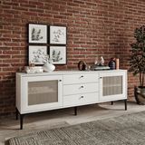 Venatto Trio Hasırlı Konsol - G180CMXY77CMXD40CM - Beyaz