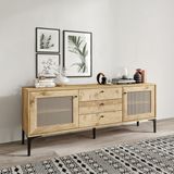 Venatto Trio Hasırlı Konsol - G180CMXY77CMXD40CM - Meşe