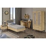 Venatto Trio M Wood Genç Odası Takımı Modern Tasarım 5 Parça Meşe Renk MDF