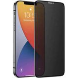 Vendas Apple iPhone 12 / 12 Pro Uyumlu Anti Static Privacy 5D Temperli Hayalet Cam Ekran Koruyucu - Siyah