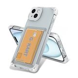 Vendas Apple iPhone 13 Airbag Tasarımlı Şeffaf Kartlıklı Zore G-Kart Kapak Cep Telefonu Kılıfı
