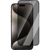 Vendas Apple iPhone 15 Uyumlu Anti Static Privacy 5D Temperli Hayalet Cam Ekran Koruyucu - Siyah