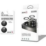 Vendas Apple iPhone 16 Plus Zore Cl-12 Premium Safir Parmak Izi Bırakmayan Anti-Reflective Kamera Lens Koruyucu - Siyah
