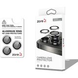 Vendas Apple iPhone 16 Pro Zore Cl-12 Premium Safir Parmak Izi Bırakmayan Anti-Reflective Kamera Lens Koruyucu - Gümüş