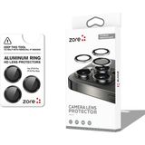 Vendas Apple iPhone 16 Pro Zore Cl-12 Premium Safir Parmak Izi Bırakmayan Anti-Reflective Kamera Lens Koruyucu - Siyah