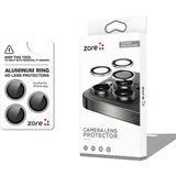 Vendas Apple iPhone 16 Pro Zore Cl-12 Premium Safir Parmak Izi Bırakmayan Anti-Reflective Kamera Lens Koruyucu - Titanyum - Gri