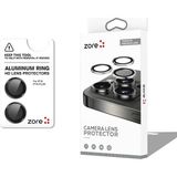 Vendas Apple iPhone 16 Zore Cl-12 Premium Safir Parmak Izi Bırakmayan Anti-Reflective Kamera Lens Koruyucu - Siyah
