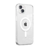 Vendas iPhone 15 Plus Uyumlu Embos Serisi Magsafe Şarj Özellikli Şeffaf Sert PC Kılıf
