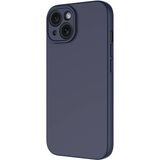 Vendas iPhone 15 Plus Uyumlu Kılıf Lansman Serisi Kadife Iç Yüzeyli Yumuşak Dokulu Silikon Kapak - Lacivert