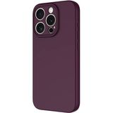 Vendas iPhone 15 Pro Max Uyumlu Kılıf Lansman Serisi Kadife Iç Yüzeyli Yumuşak Dokulu Silikon Kapak - Koyu Mor