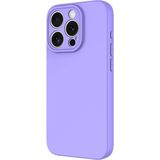 Vendas iPhone 15 Pro Max Uyumlu Kılıf Lansman Serisi Kadife Iç Yüzeyli Yumuşak Dokulu Silikon Kapak - Lila