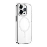 Vendas iPhone 15 Pro Victor Serisi Magsafe Şarj Özellikli Renkli Kamera Çerçeveli Şeffaf Silikon Cep Telefonu Kılıfı
