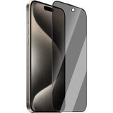 Vendas iPhone 16E Uyumlu Anti Static Privacy 5D Temperli Hayalet Cam Ekran Koruyucu - Siyah