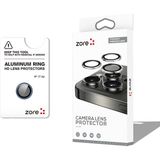 Vendas iPhone 17 Air Zore CL-12 Premium Safir Parmak İzi Bırakmayan Anti-Reflective Kamera Lens Koruyucu - Siyah