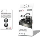 Vendas iPhone 17 Zore CL-12 Premium Safir Parmak İzi Bırakmayan Anti-Reflective Kamera Lens Koruyucu - Gri
