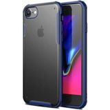 Vendas iPhone Se 2022 Venga Serisi Arkası Mat Renkli Kenar Çift Kontrast Silikon Kılıf - Lacivert