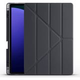 Vendas Samsung Galaxy Tab S9 Fe Plus Kılıf Zore Tri Folding Kalem Bölmeli Standlı Kılıf - Siyah