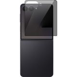 Vendas Samsung Galaxy Z Flip 7 Uyumlu Anti Static Privacy 5D Temperli Hayalet Cam Ekran Koruyucu - Siyah
