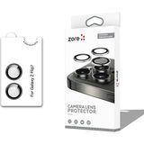 Vendas Samsung Galaxy Z Flip 7 Zore CL-12 Premium Safir Parmak İzi Bırakmayan Anti-Reflective Kamera Lens Koruyucu - Siyah