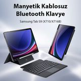 Vendas Samsung Tab S9 Uyumlu Kablosuz Bluetoothlu Klavyeli Touchpad Dux Ducis Kılıf ( Sadece Tab S9 Uyumludur ) - Siyah