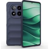 Vendas Xiaomi Redmi Note 14 Pro 4G Kılıf Esnek TPU Oyuklu Arka Yüzey Tasarımlı Zore Etnik Silikon Kapak - Lacivert