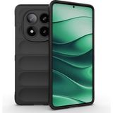 Vendas Xiaomi Redmi Note 14 Pro 4G Kılıf Esnek TPU Oyuklu Arka Yüzey Tasarımlı Zore Etnik Silikon Kapak - Siyah