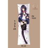 Vendini Çift Yön Baskılı Fantastik Anime Dakimakura Sarılma Yastık Kılıfı - Ekru - 43 x 135 cm