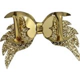 Vendly Işıltılı Glitter Tasarımlı Fiyonk Saç Tokası Gold