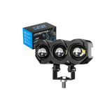 Vendortuning Beyaz Sarı Motorsiklet Sis Farı Led Projektör 1 Adet