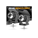 Vendortuning Beyaz / Sarı Renkli Universal Motosiklet Sis Farı Mini Spot Lens Led Far Uyumlu 1 Adet