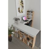 Venedik 13 Raflı Çalışma Masası, Atlantik Çam - Beyaz