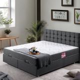 Venedik Baza Başlık Letto Yatak Seti, Antrasit, 160X200