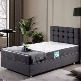 Venedik Baza Başlık Letto Yatak Seti, Antrasit, 90X200