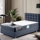 Venedik Baza Başlık Letto Yatak Seti, Lacivert, 90X200