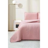 Venedik Elyaf Dolgulu Çift Kişilik 240X260 Cm Yatak Örtüsü Pudra